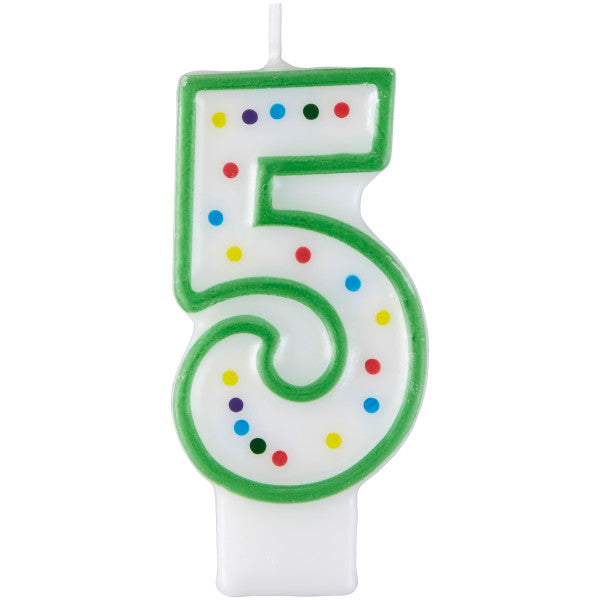 Wilton Green Number 5 Birthday Candle