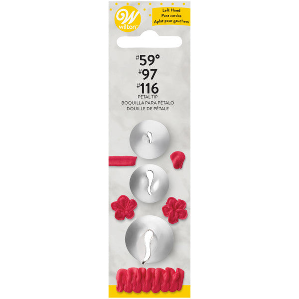 Wilton Left-Handed Cake Decorating Tip Set, 3-Piece
