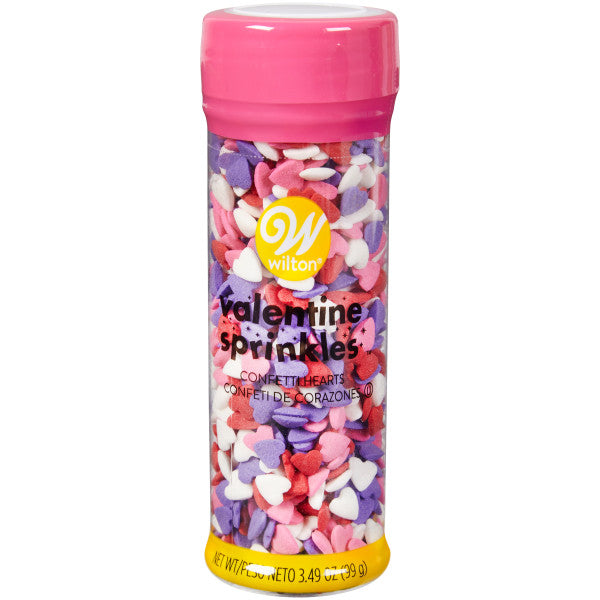 Wilton Confetti Valentine Heart Sprinkles, 3.4 oz.