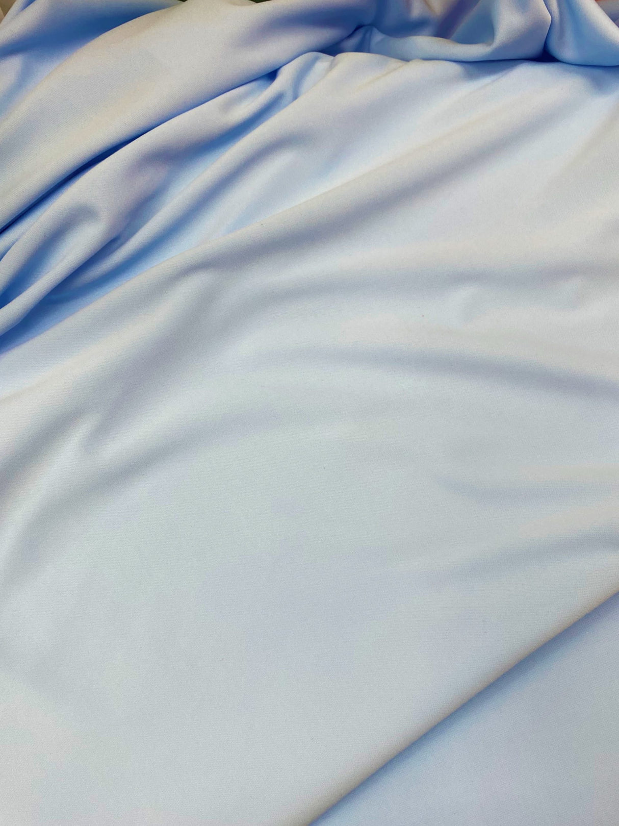 Lt. Blue Polyester Scuba Fabric - Light Blue, 59"-60" Width