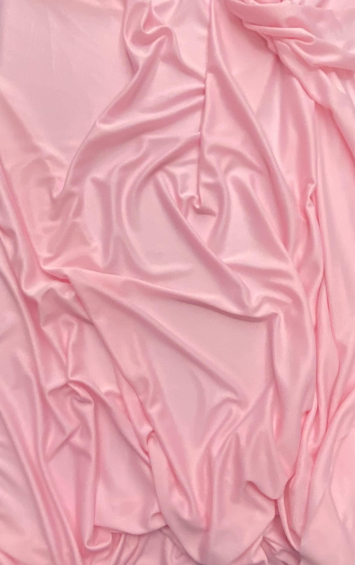 Stretch Lining Polyester Fabric - Light Pink, Matte Soft, 60" Width (1 Yard)