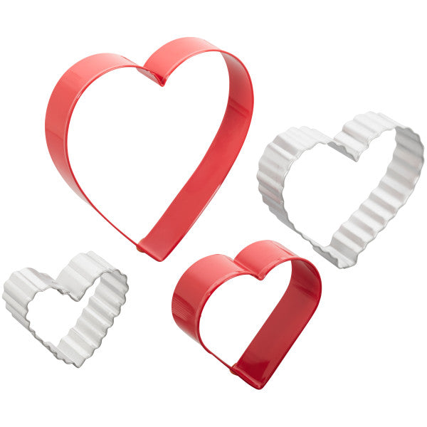 Wilton Nesting Heart-Shaped Cookie Cutters, 4-Piece Set ruffled