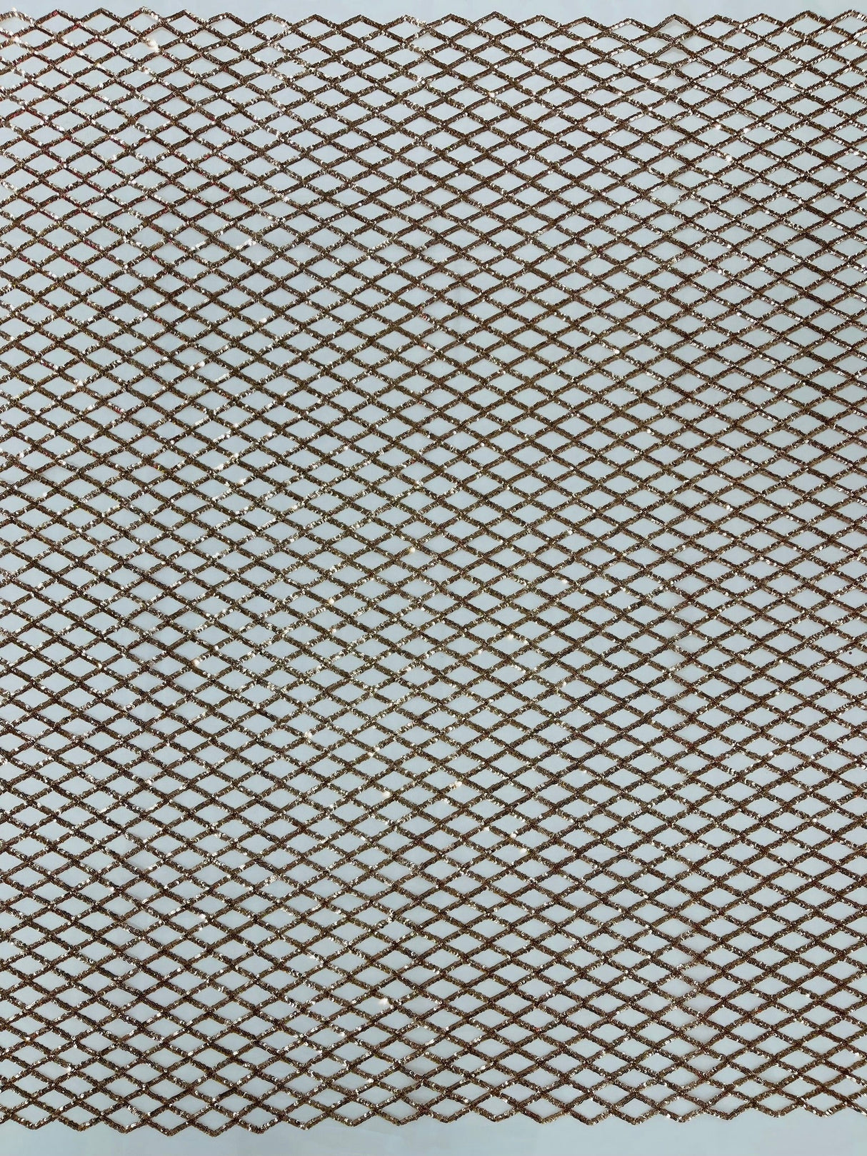 Luxury Diamond Design Mini Glitz Sequins Mesh Fabric - Diamond Pattern, 54" Width (1 Yard)