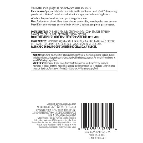 Wilton White Pearl Dust – 0.05 oz.