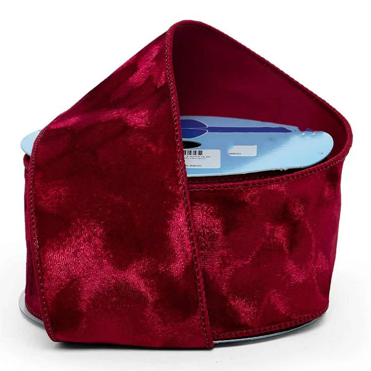 Brushed Velvet Wired Ribbon 2 1/2 '' X 10 yd Crimson Red Color 1 / roll