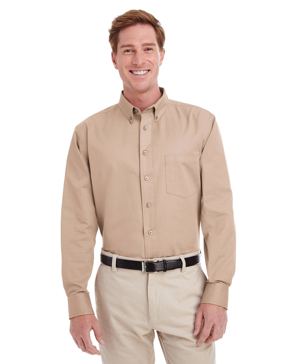 Men's Foundation Cotton Long-Sleeve Twill Shirt with Teflon™