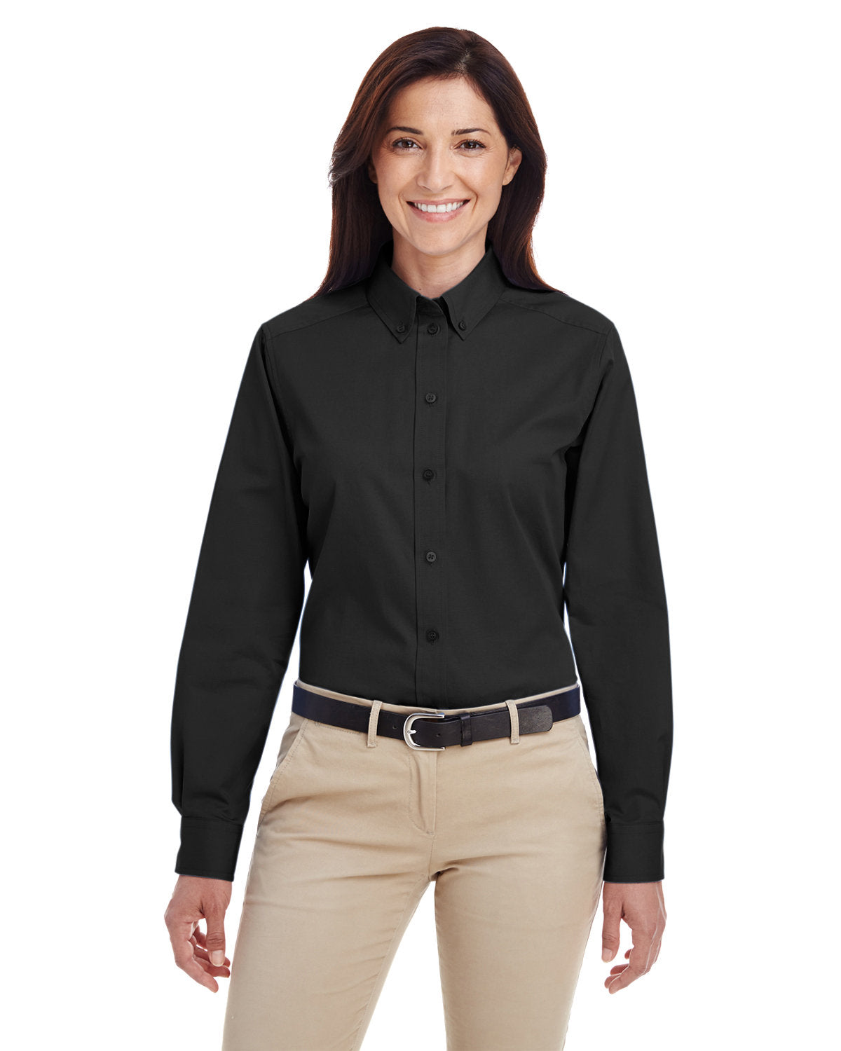 Ladies' Foundation Cotton Long-Sleeve Twill Shirt with Teflon™