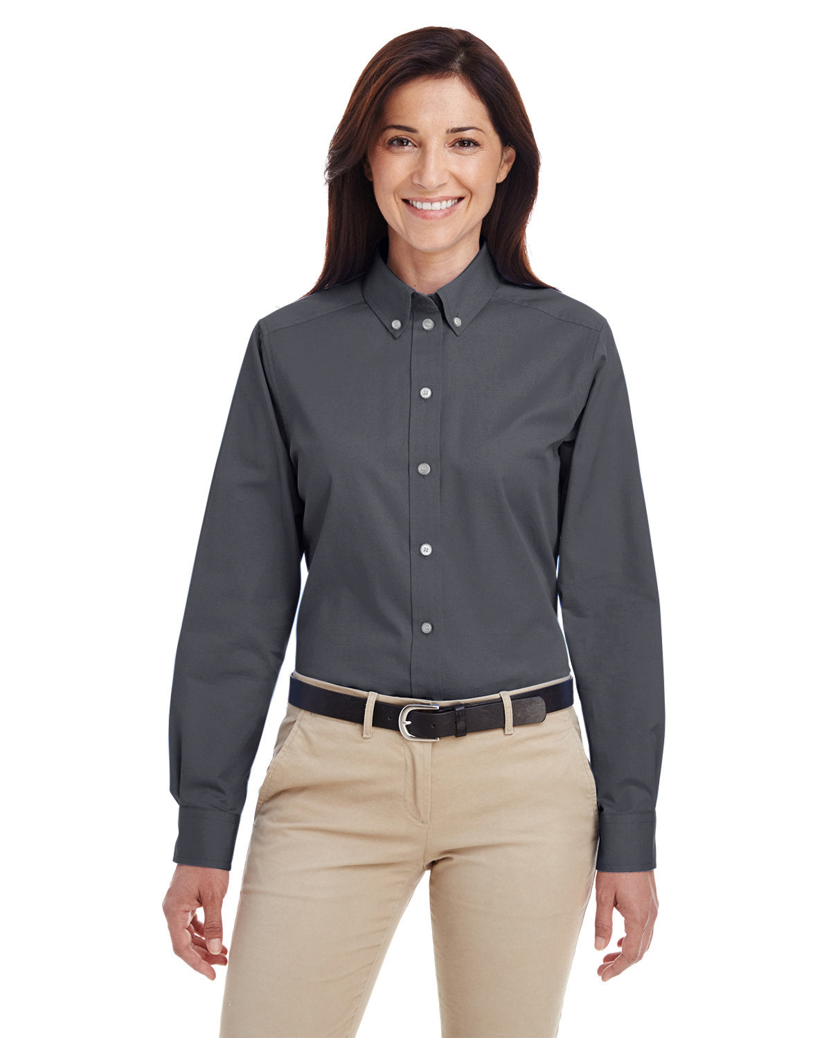Ladies' Foundation Cotton Long-Sleeve Twill Shirt with Teflon™