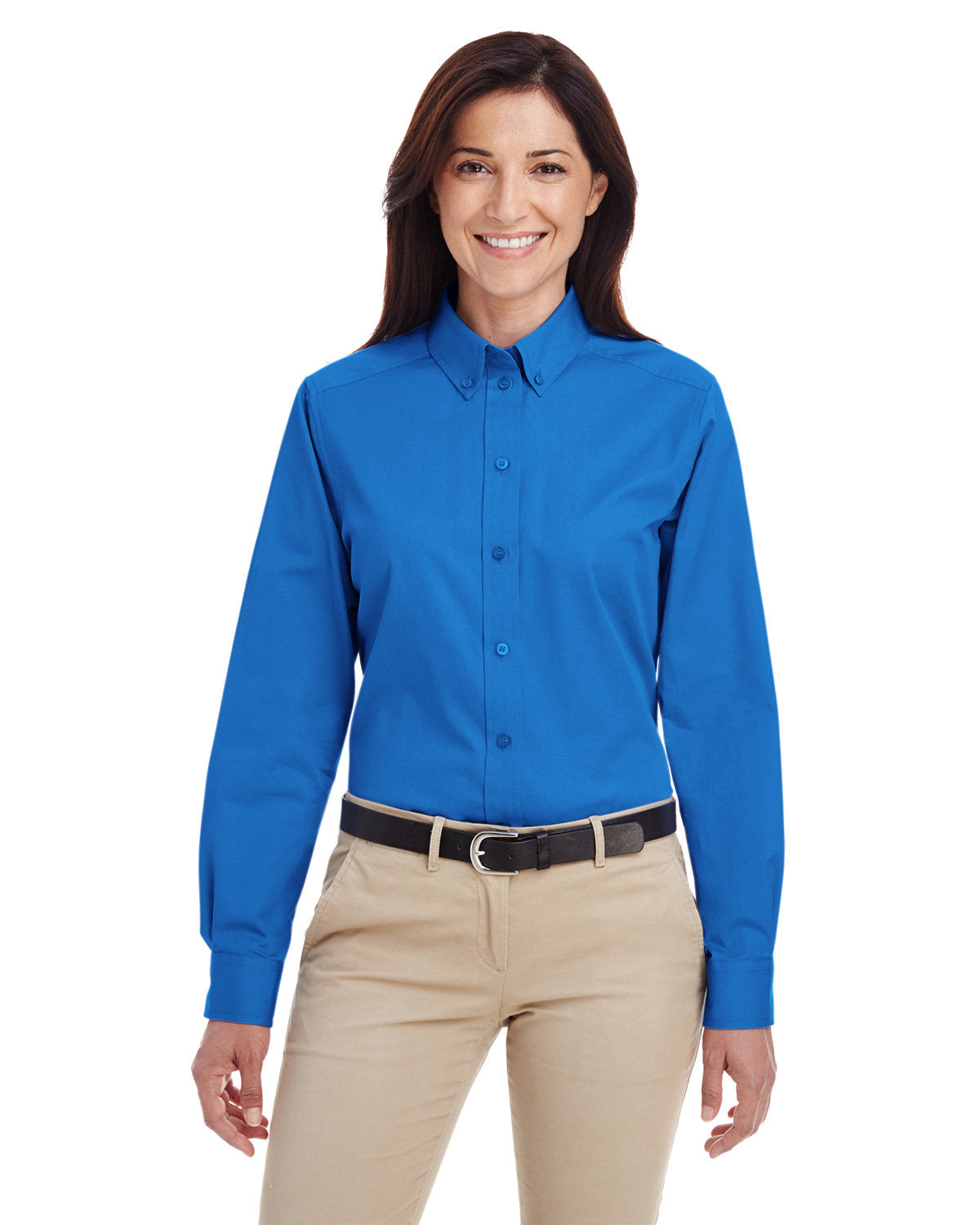 Ladies' Foundation Cotton Long-Sleeve Twill Shirt with Teflon™