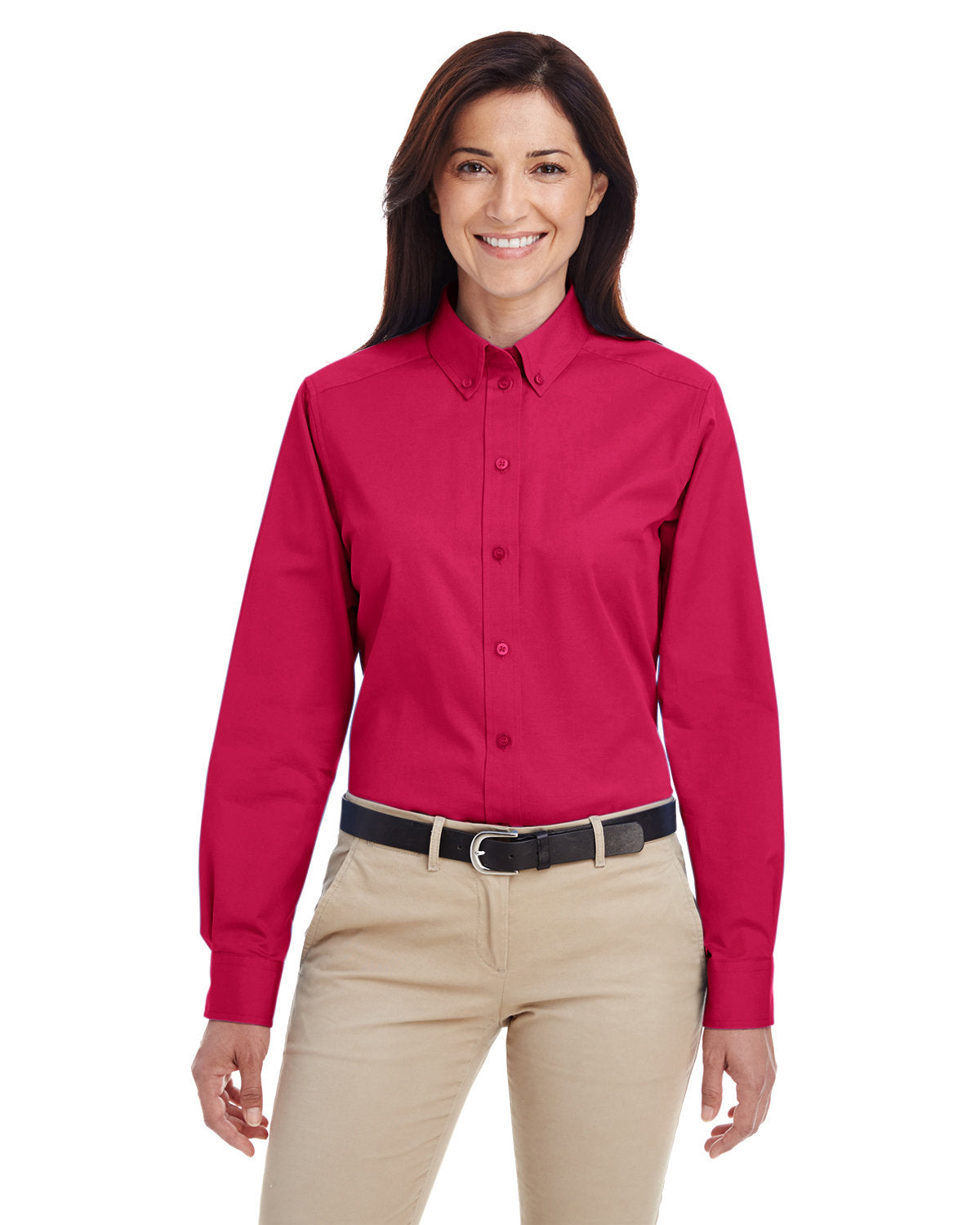 Ladies' Foundation Cotton Long-Sleeve Twill Shirt with Teflon™