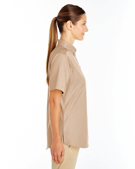 Ladies' Foundation Cotton Short-Sleeve Twill Shirt with Teflon™