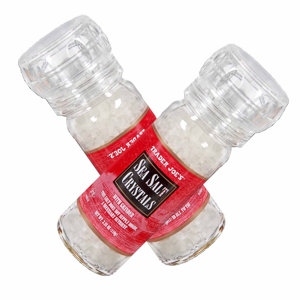 Trader Joe's Sea Salt Crystals with Grinder - 3.3 Oz,