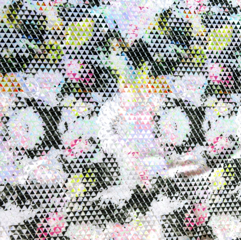 Swim Knit Nylon Spandex Madonna Abstract Print 4-Way Stretch