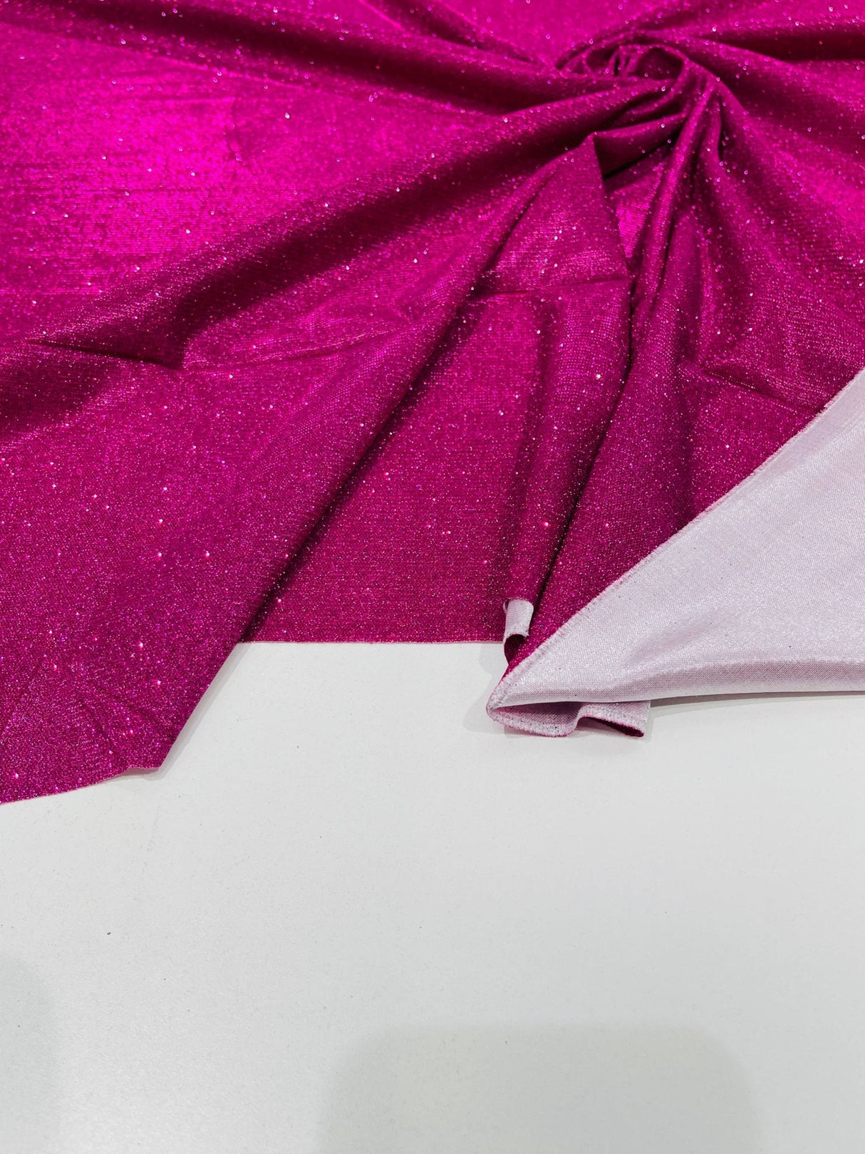 Magenta Moon Shadow Shimmer Glitter Fabric - Magenta Metallic Shimmer, 58/60" Width (1 Yard)