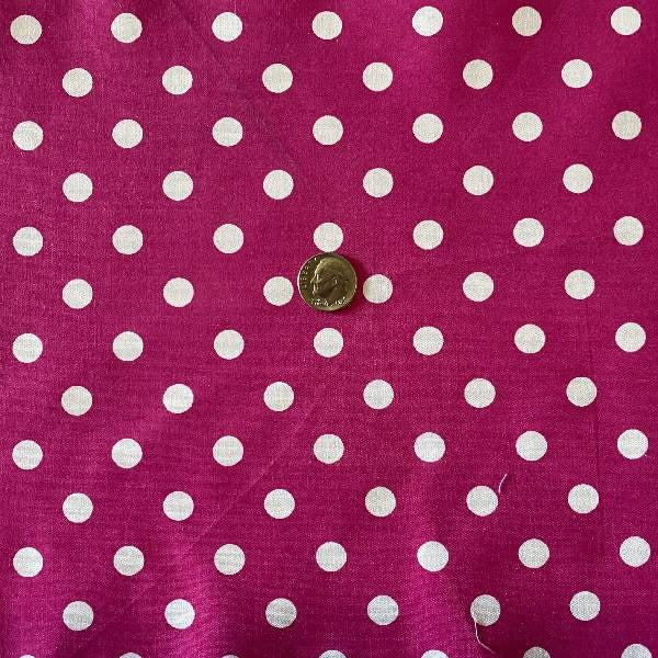 Small Polka Dot Poly Cotton Fabric - Multi-Color Polka Dots, 60" Width