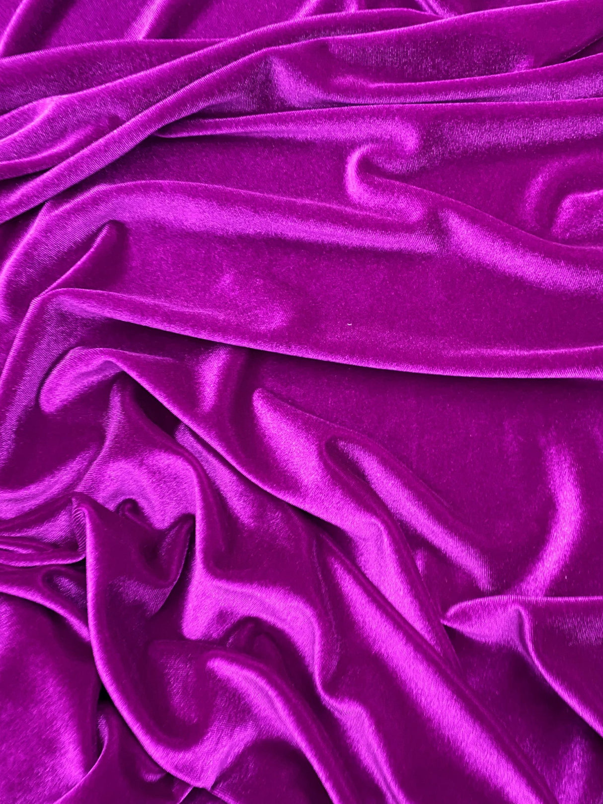 Magenta Stretch Velvet Fabric - Magenta, 58"-60" Width