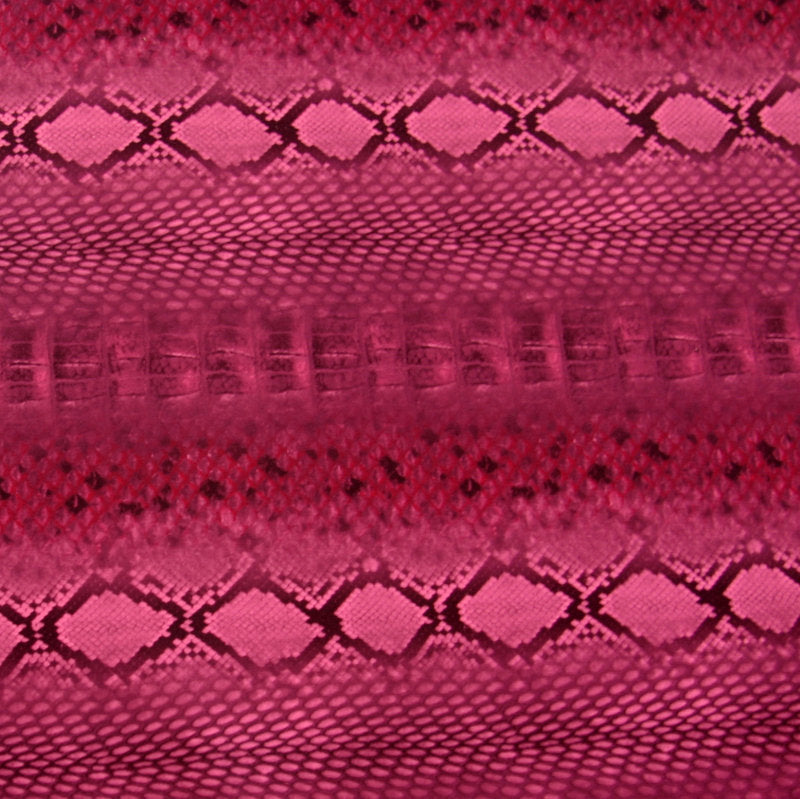 Swim Knit Nylon Lycra Magenta Snakeskin