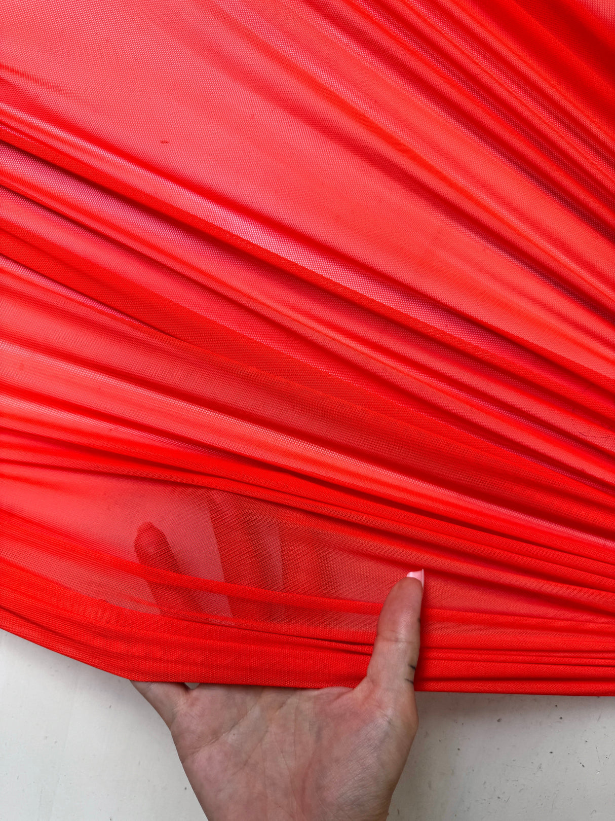 Orange 4 Way Stretch Power Mesh