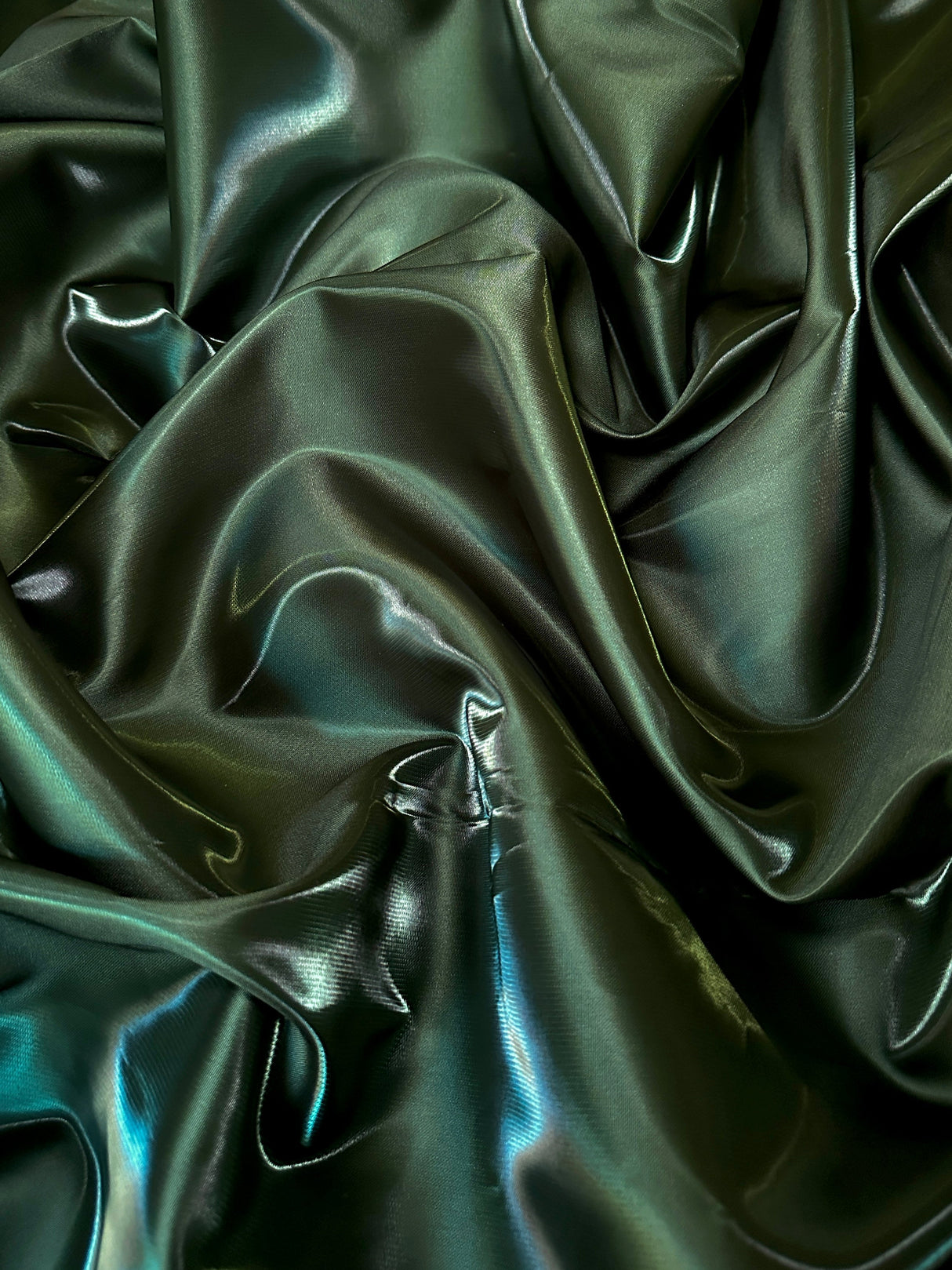 Liquid Bridal Satin Olive Green