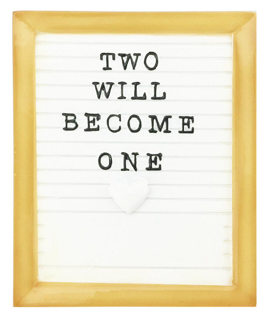3.5" Two Will Become One Letter Board Customizable Ornament