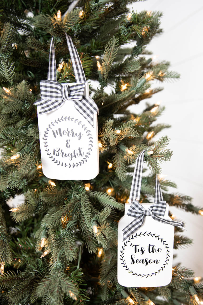 6” Country Mason Jar Ornament