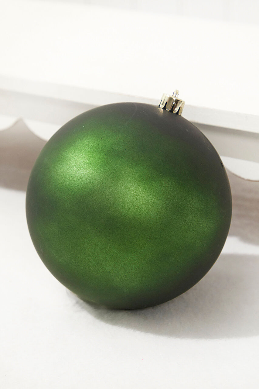 5.5" Matte Pine Green Shatterproof Ornament