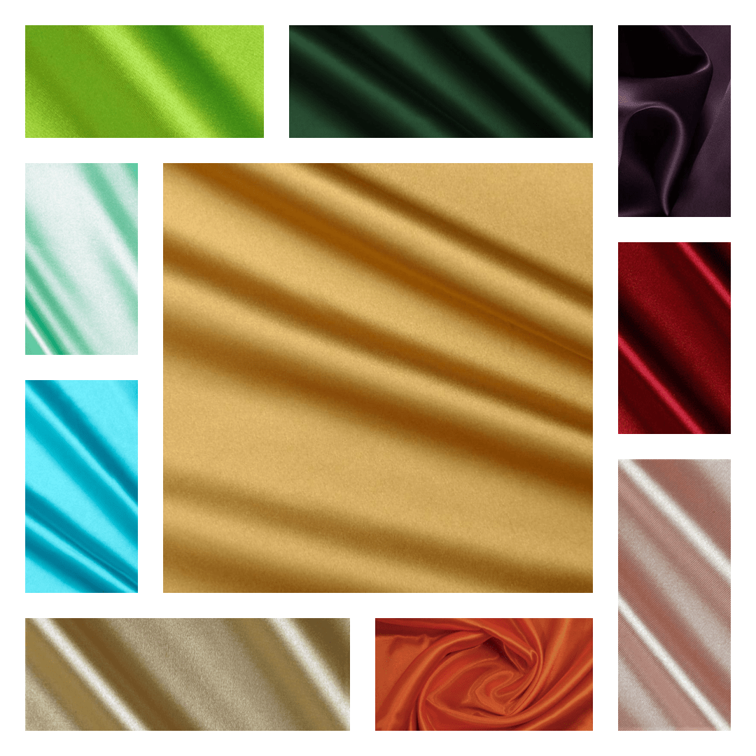 Dull Satin Peau De Soie Polyester Fabric - Matte Satin, 58" Width (1 Yard)