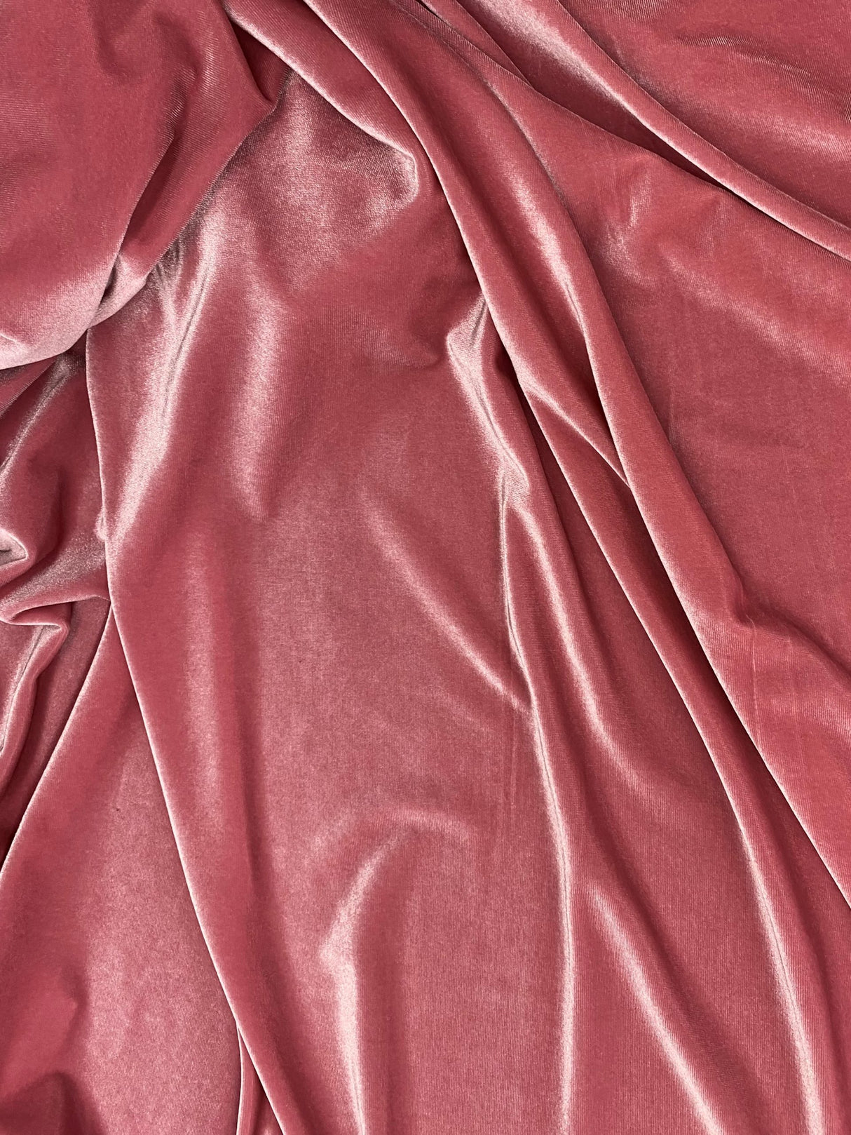 Mauve Stretch Velvet Fabric - Mauve, 58"-60" Width