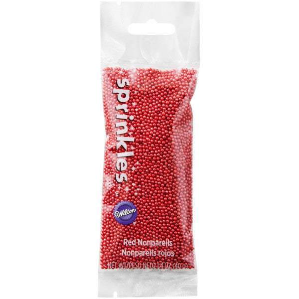 Wilton Pearlized Red Nonpareils Sprinkles Pouch – 1.4 oz.
