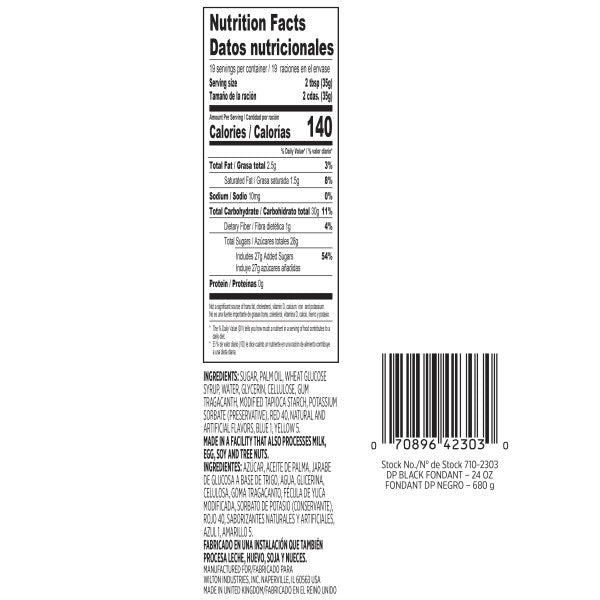 Wilton Decorator Preferred Black Fondant, 24 oz. Fondant Icing