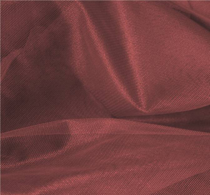 Mesh With All Over Foil Polyester Fabric - Solid Red/Red, 58/60" Width (1 Yard)
