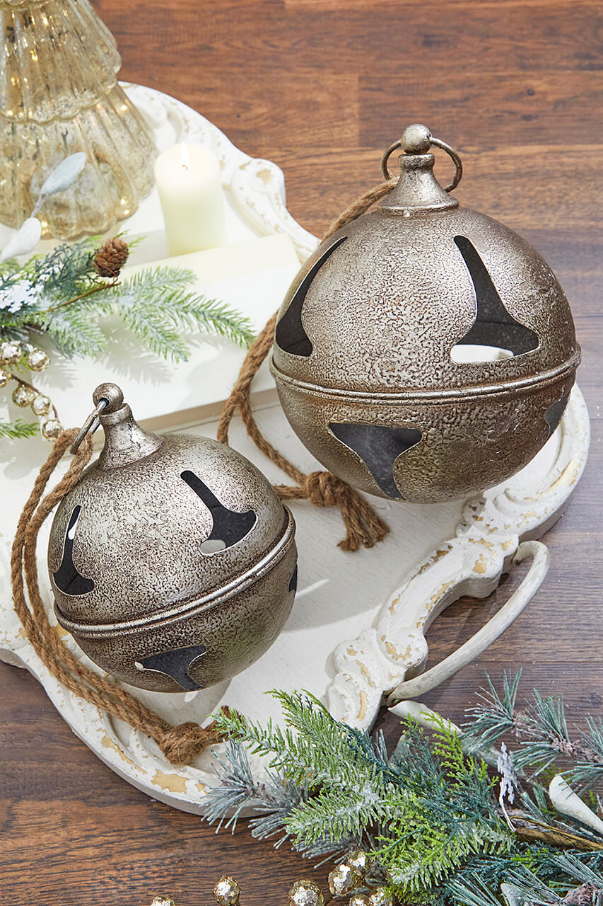 8” Metal Hanging Bell Ornament