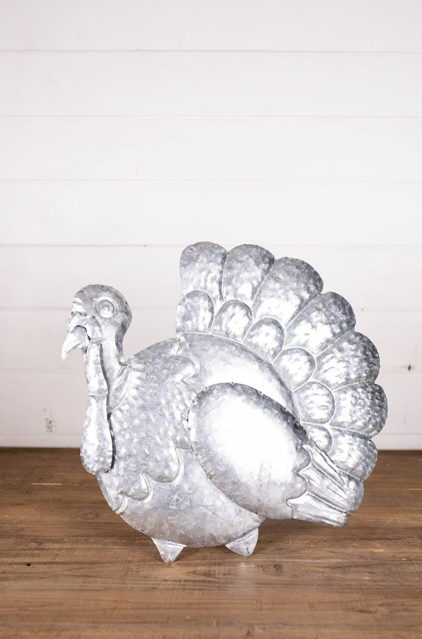 16” Metal Turkey Table Decor