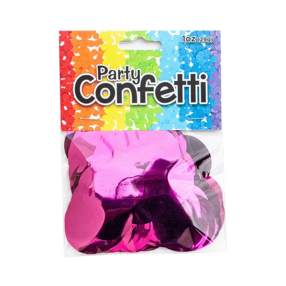 Confetti Magenta Metallic Circles