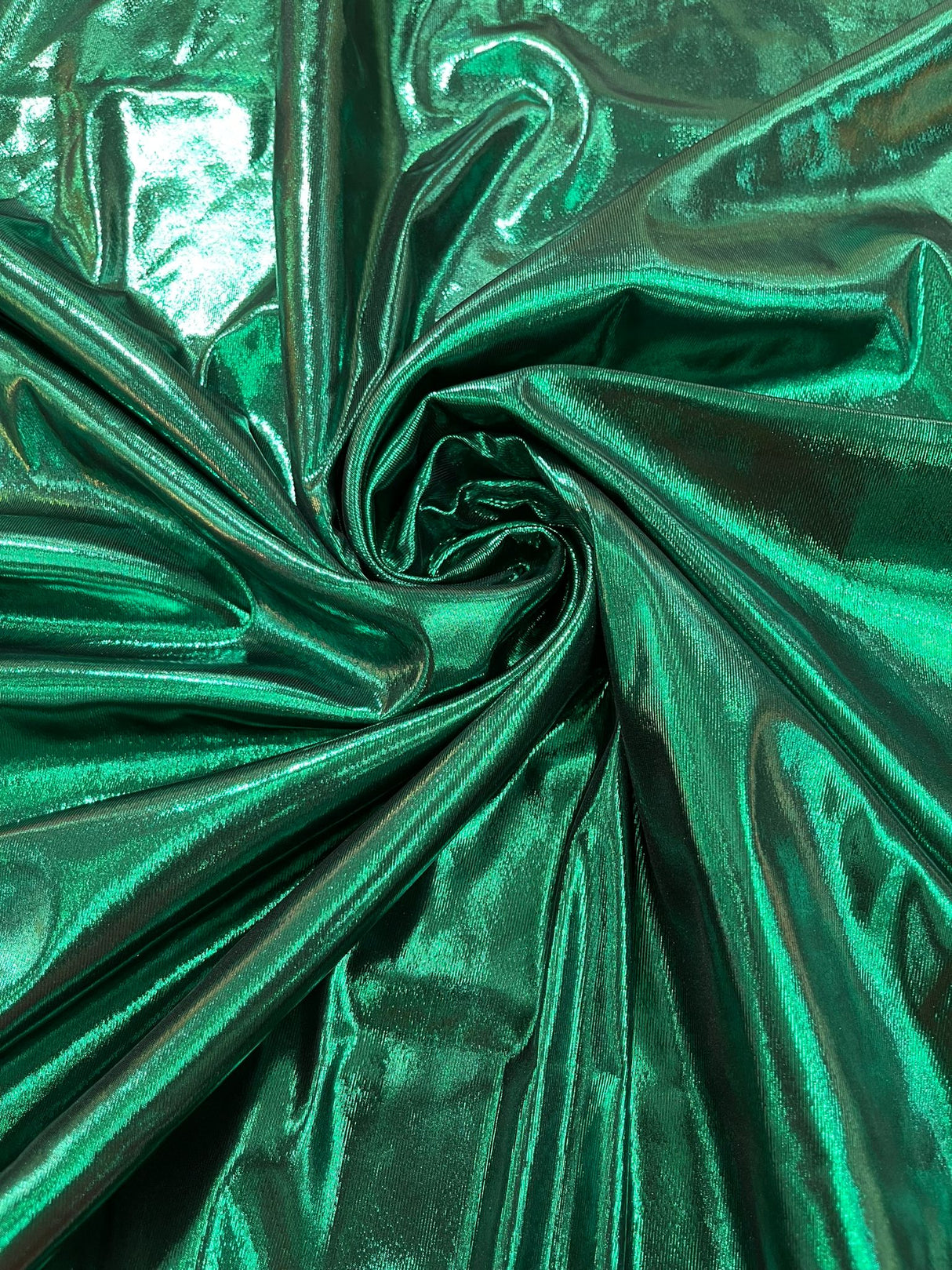 Metallic Spandex Foil Lame Fabric - Metallic Foil, 58/60" Width, 165 GSM, 0.45 MM, 25% Vertical Stretch, 10% Horizontal Stretch (1 Yard)