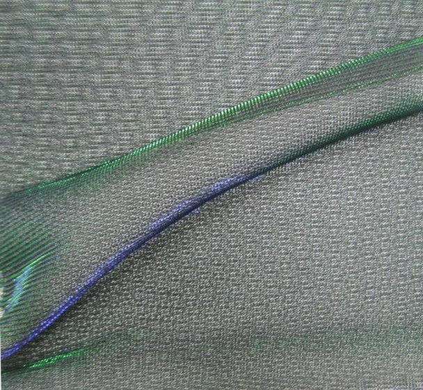 Metallic Swing Knit Fabric Purple/Green Lightweight Sheer Apparel 1 Yard Fabric