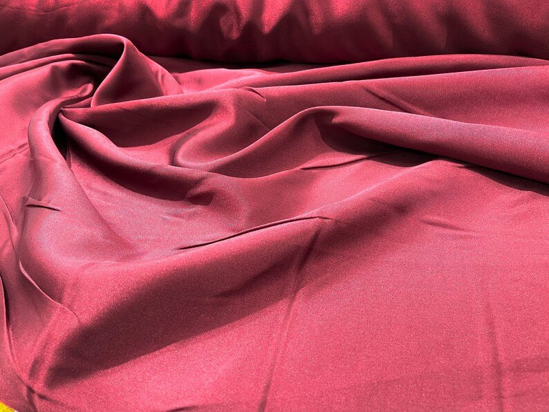 Mikado Taffeta Stretch Taffeta Fabric - Black, Burgundy, Royal Blue, White, 58" Width (1 Yard)