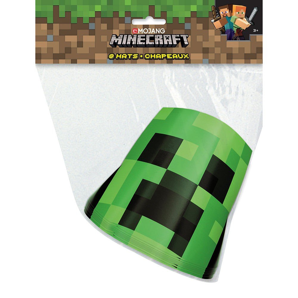 Minecraft Party Hats 8 Pack
