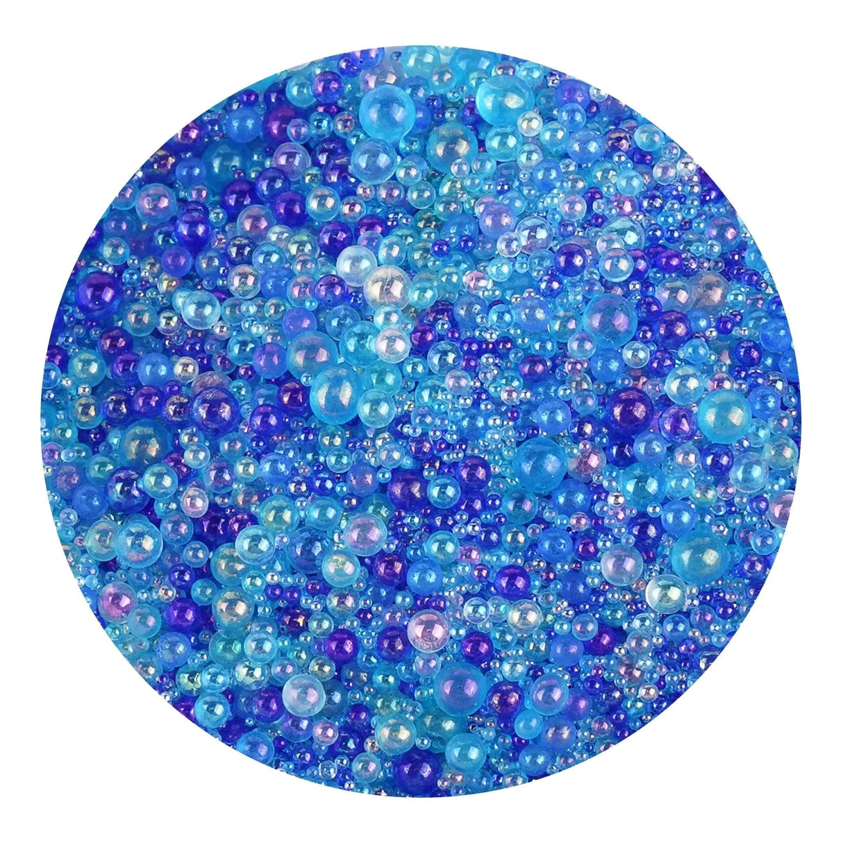 Mini Bubble Beads Glass - Blue Opal (3.5 oz Bag)