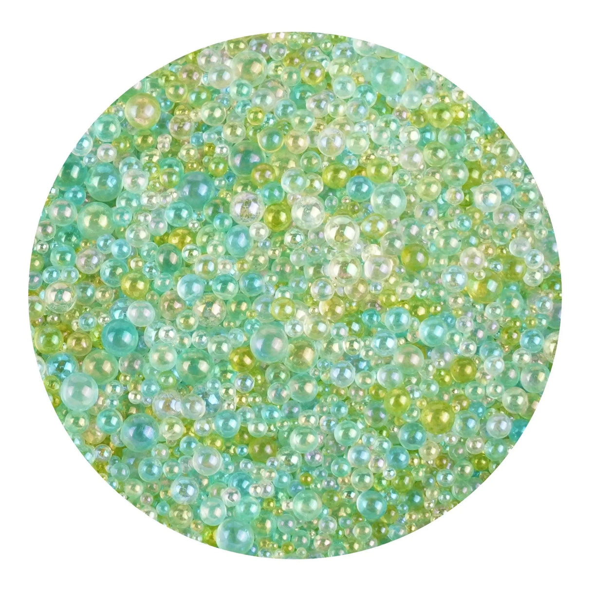 Mini Bubble Beads Glass - Lime Opal (3.5 oz Bag)