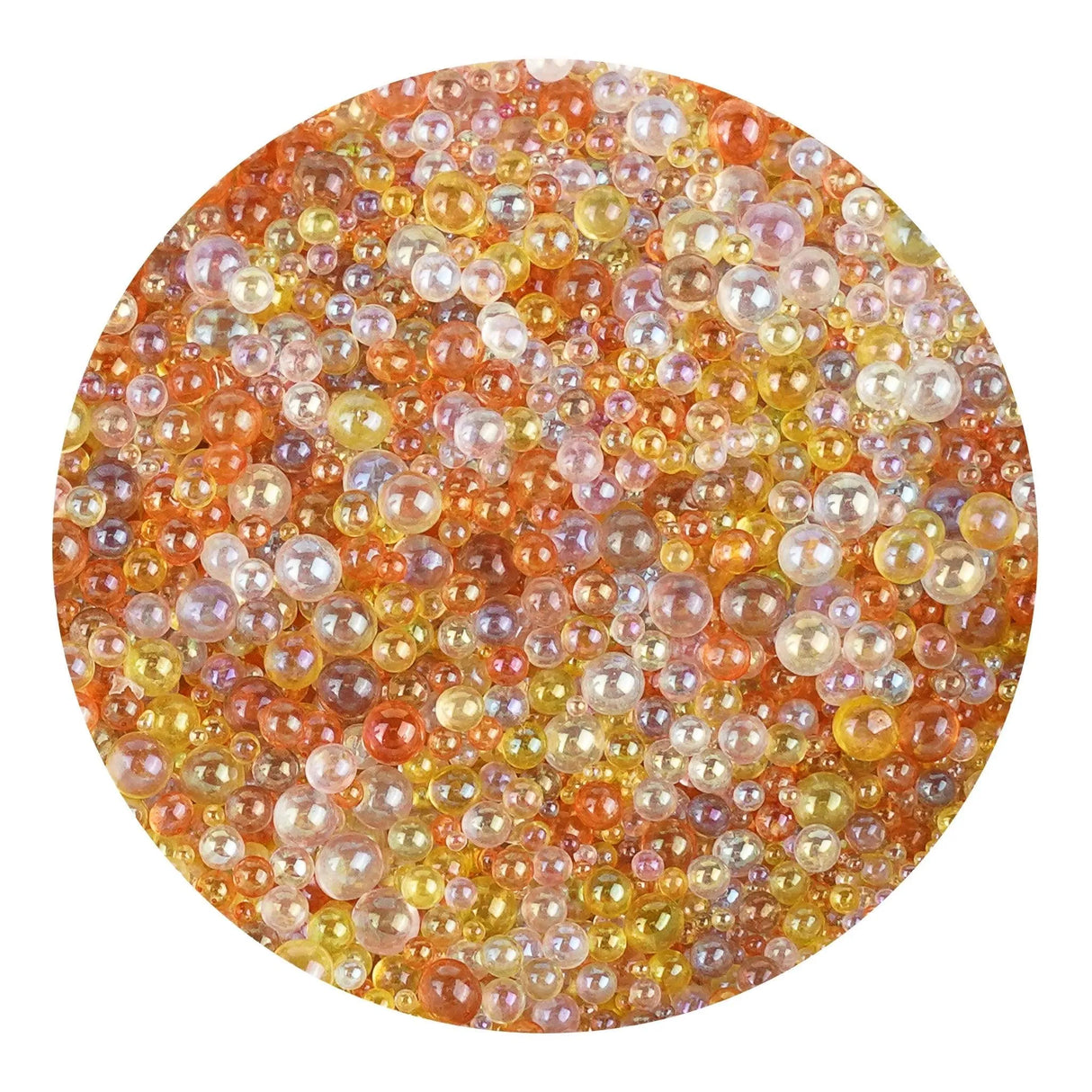 Mini Bubble Beads Glass - Orange Opal (3.5 oz Bag)