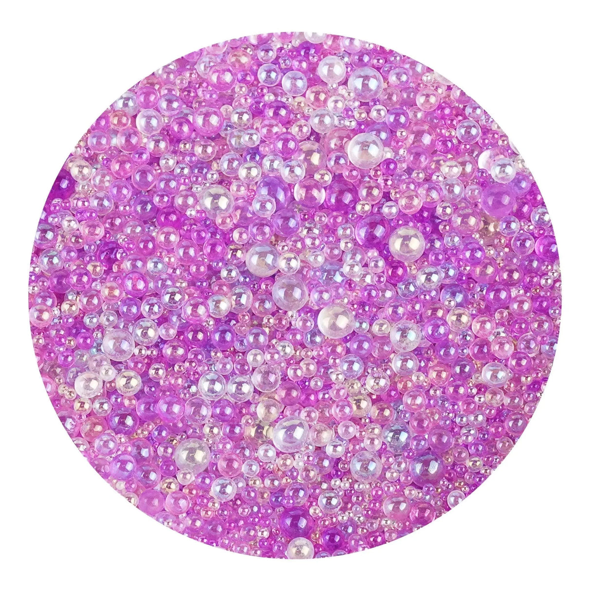Mini Bubble Beads Glass - Purple Opal (3.5 oz Bag)