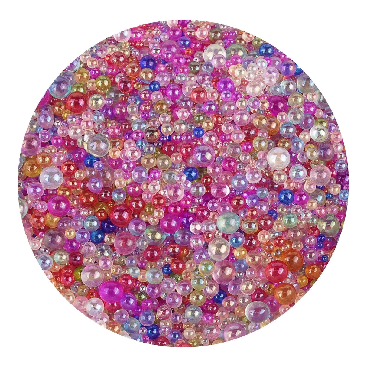 Mini Bubble Beads Glass - Rainbow Opal (3.5 oz Bag)
