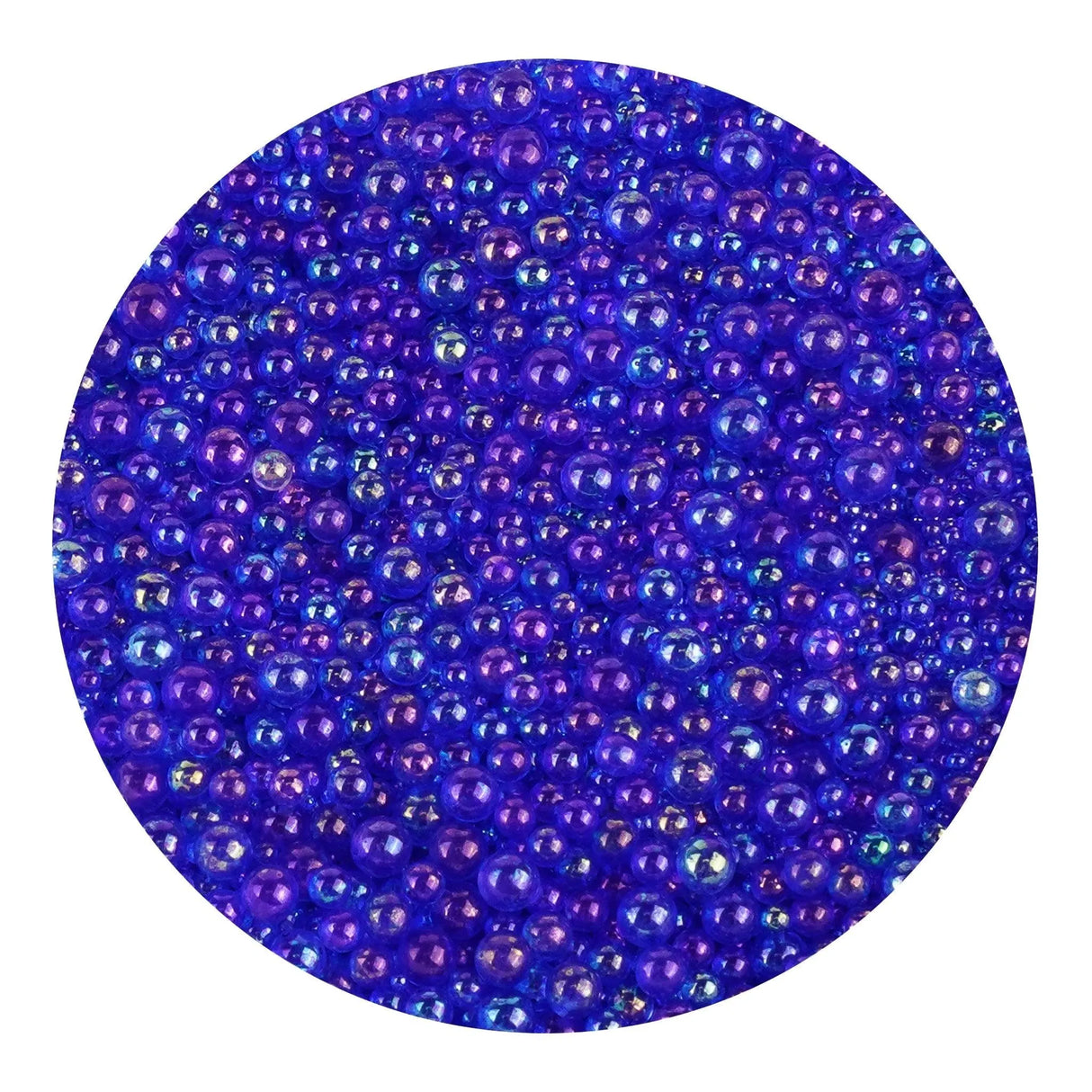 Mini Bubble Beads Glass - Royal Blue (3.5 oz Bag)