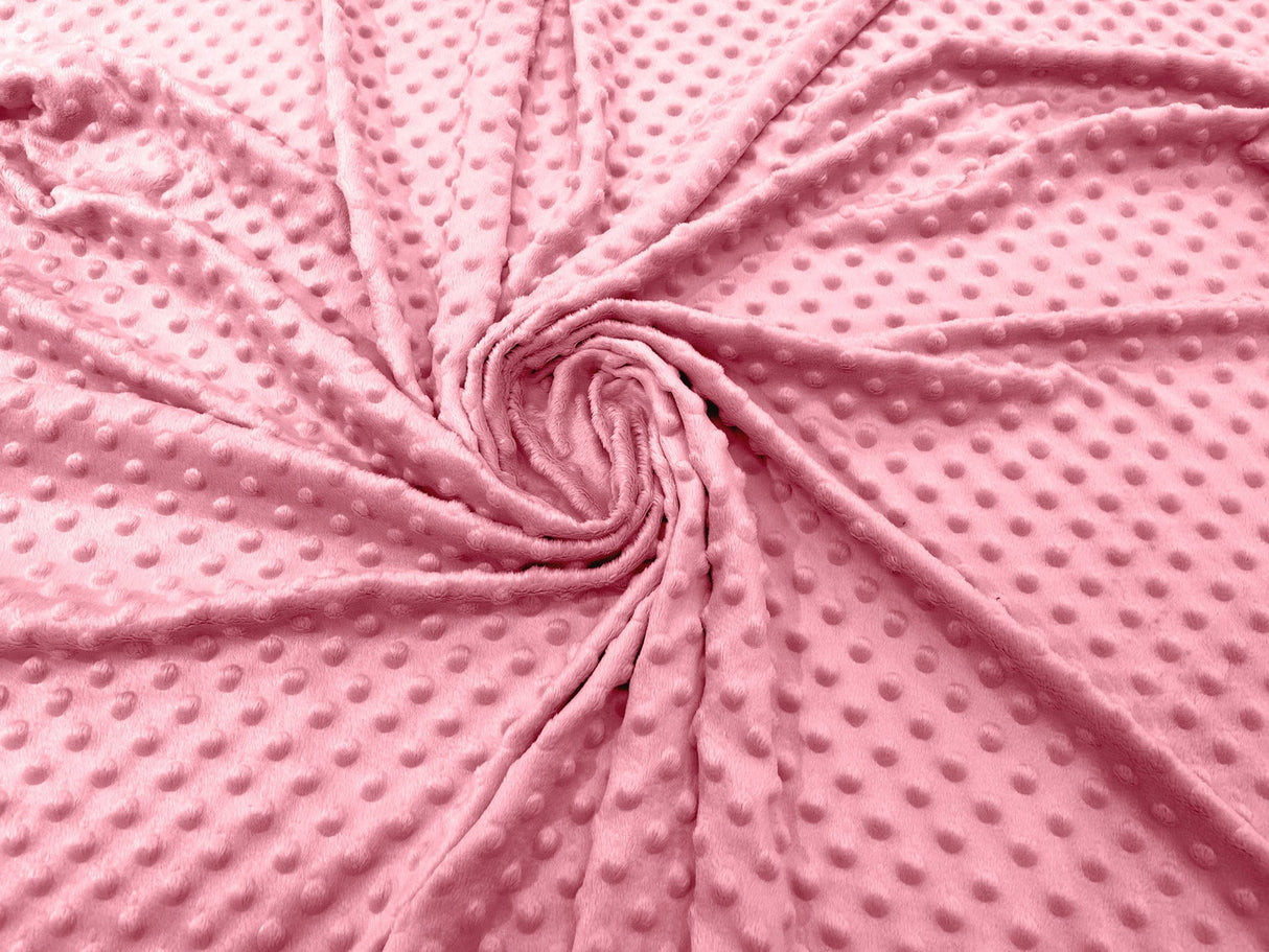 Minky Dot Polyester Fabric - Dimple Dot, 58" Width (1 Yard)