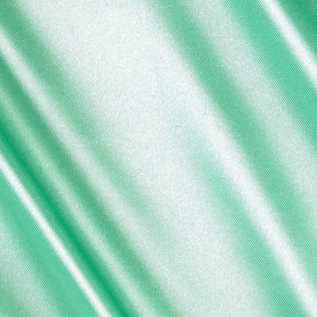 1 Yard Mint Satin Bridal Satin Fabric 60? Wide 100 Percent Polyester