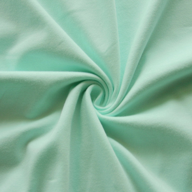 Cotton Lycra Jersey Knit Fabric Mint Green