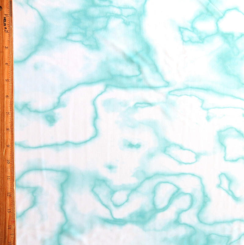 Swim Knit Nylon Spandex Mint White Abstract