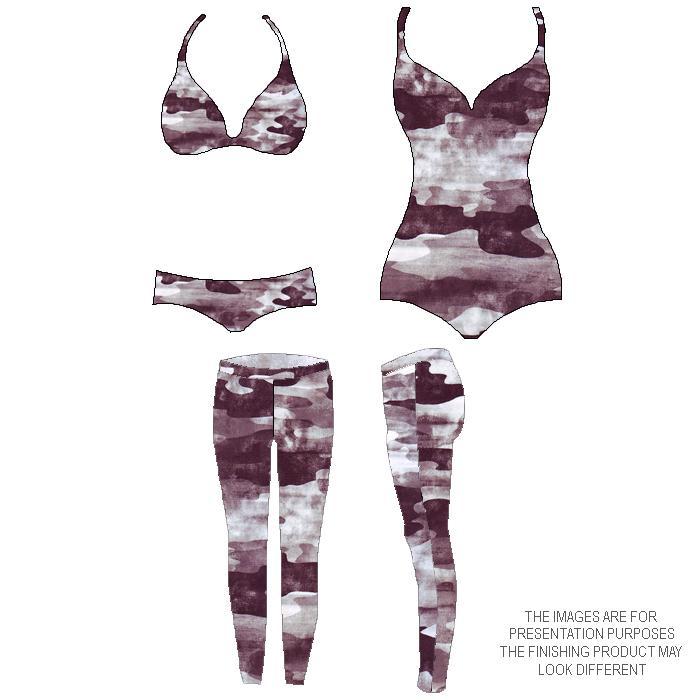 Printed Spandex Camouflage Tricot