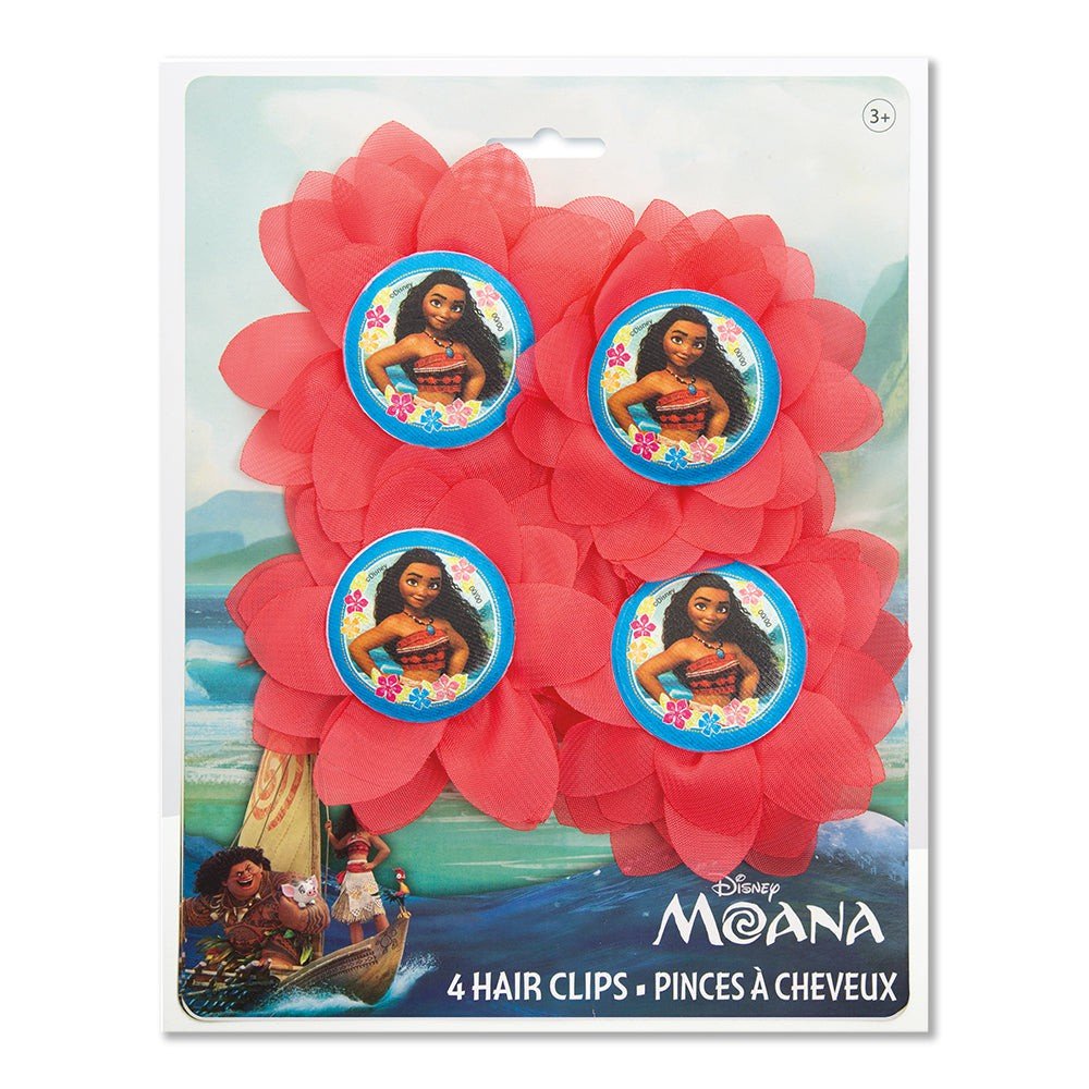 Moana Flower Hair Clips 4-Pack
